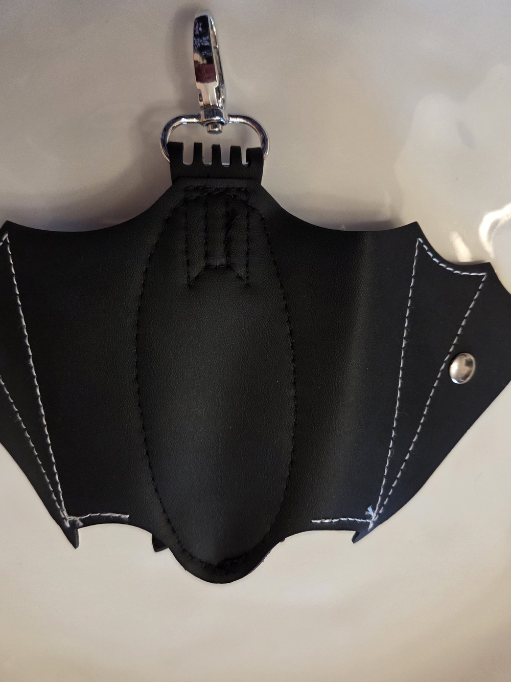 Black Bat Faux Leather Keychain/Bag Charm/Coin Purse